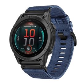 remienok na hodinky Garmin Fenix E 47mm - CANVAS Vymeniteľný remienok pre Garmin Fenix E 47mm modrý