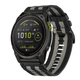 remienok na hodinky Garmin Enduro 3 - CANVAS Vymeniteľný remienok pre Garmin Enduro 3 šedý-čierny