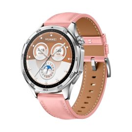 remienok na hodinky Huawei Watch GT 5 46mm - LEATHER Kožený remienok pre Huawei Watch GT 5 46mm / GT 6 46mm ružový