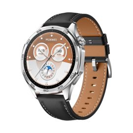 remienok na hodinky Huawei Watch GT 5 46mm - LEATHER Kožený remienok pre Huawei Watch GT 5 46mm / GT 6 46mm čierny