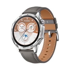 remienok na hodinky Huawei Watch GT 5 46mm - LEATHER Kožený remienok pre Huawei Watch GT 5 46mm / GT 6 46mm šedý