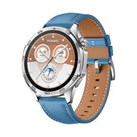 remienok na hodinky Huawei Watch GT 5 46mm - LEATHER Kožený remienok pre Huawei Watch GT 5 46mm / GT 6 46mm modrý
