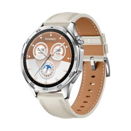 remienok na hodinky Huawei Watch GT 5 46mm - LEATHER Kožený remienok pre Huawei Watch GT 5 46mm / GT 6 46mm CREAMY WHITE