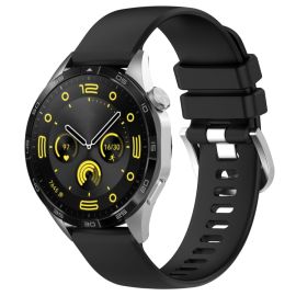 remienok na hodinky Huawei Watch GT 6 Pro 46mm - SILICONE Vymeniteľný remienok pre Huawei Watch GT 5 Pro 46mm / GT 6 Pro 46mm čierny
