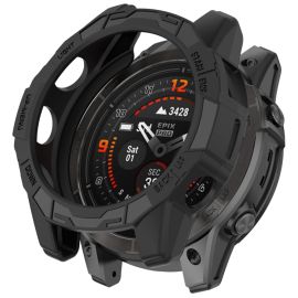 obal na hodinky Garmin Fenix E 47mm - TPU HALF COVER Kryt pre Garmin Fenix E 47mm čierny