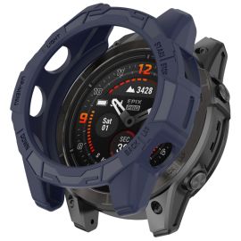 obal na hodinky Garmin Fenix E 47mm - TPU HALF COVER Kryt pre Garmin Fenix E 47mm tmavomodrý
