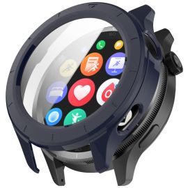 obal na hodinky Xiaomi Watch S4 - PC FULL COVER Plastový kryt so sklom pre Xiaomi Watch S4 tmavomodrý