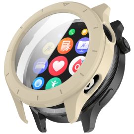 obal na hodinky Xiaomi Watch S4 - PC FULL COVER Plastový kryt so sklom pre Xiaomi Watch S4 béžový