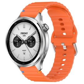remienok na hodinky Xiaomi Watch S4 - WAVY Silikónový remienok pre Xiaomi Watch S4 oranžový