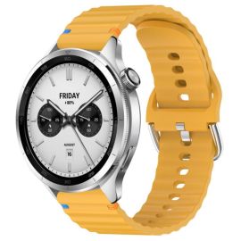 remienok na hodinky Xiaomi Watch S4 - WAVY Silikónový remienok pre Xiaomi Watch S4 žltý