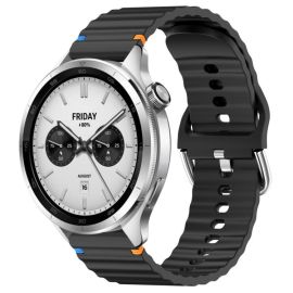 remienok na hodinky Xiaomi Watch S4 - WAVY Silikónový remienok pre Xiaomi Watch S4 čierny