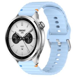 remienok na hodinky Xiaomi Watch S4 - WAVY Silikónový remienok pre Xiaomi Watch S4 svetlomodrý