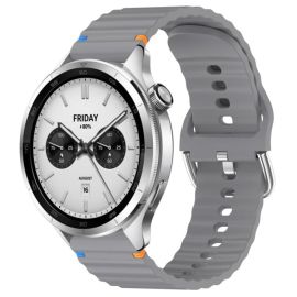 remienok na hodinky Xiaomi Watch S4 - WAVY Silikónový remienok pre Xiaomi Watch S4 tmavošedý