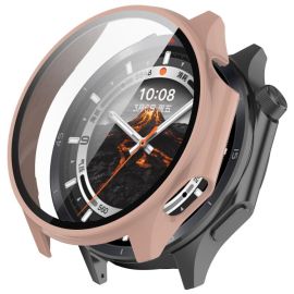 obal na hodinky OnePlus Watch 3 - PC FULL COVER Plastový kryt so sklom pre OnePlus Watch 3 ružový