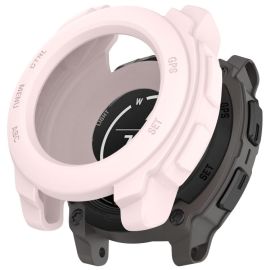 obal na hodinky Garmin Instinct E 45mm - TPU HALF COVER Kryt pre Garmin Instinct E 45mm svetloružový