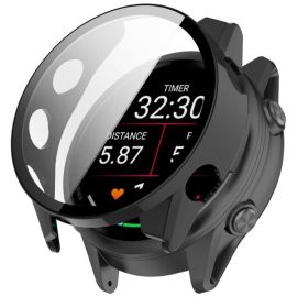 obal na hodinky Garmin Forerunner 970 - PC FULL COVER Plastový kryt so sklom pre Garmin Forerunner 970 čierny