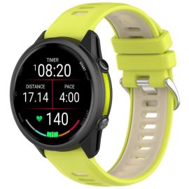 remienok na hodinky Garmin Forerunner 970 - SPORTY Vymeniteľný silikónový remienok Garmin Forerunner 970 zeleno-béžový