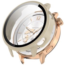 obal na hodinky OnePlus Watch 3 - PC FULL COVER Plastový kryt so sklom pre OnePlus Watch 3 43mm IVORY WHITE