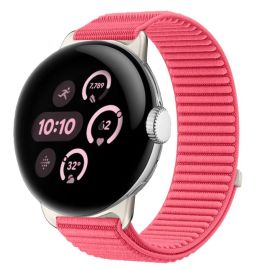 remienok na hodinky Google Pixel Watch - NYLON Vymeniteľný remienok pre Google Pixel Watch / Pixel Watch 2 / Pixel Watch 3 41mm / Pixel Watch 4 41mm RED-PINK