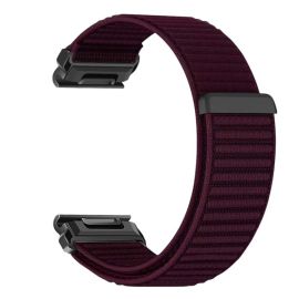 remienok na hodinky Garmin Forerunner 970 - NYLON QUICK FIT Vymeniteľný remienok pre Garmin - šírka 22mm bordový