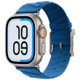 remienok na hodinky Apple Watch SE 3 44mm - TWILL BAND Nylonový remienok pre Apple Watch 44 / 45 / 46 / 49mm svetlomodrý