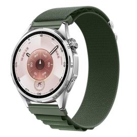 remienok na hodinky Huawei Watch GT 5 46mm - NYLON Vymeniteľný remienok pre Huawei Watch GT 5 46mm / GT 6 46mm tmavozelený