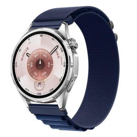remienok na hodinky Huawei Watch GT 5 46mm - NYLON Vymeniteľný remienok pre Huawei Watch GT 5 46mm / GT 6 46mm tmavomodrý