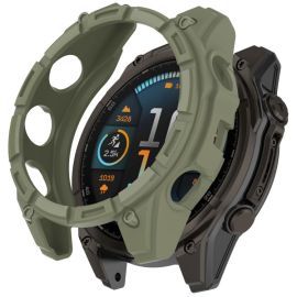 obal na hodinky Garmin Fenix 8 Pro 47mm - TPU HALF COVER Kryt pre Garmin Fenix 8 Pro 47mm AMOLED zelený