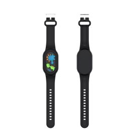 remienok na hodinky Samsung Galaxy SmartTag 2 - CARTOON Detský silikónový remienok na Samsung Galaxy SmartTag 2 BLACK DINOSAUR