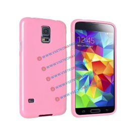 zadný kryt Samsung - Silikónový obal Samsung Galaxy S5 ružový JELLY