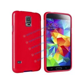 zadný kryt Samsung - Silikónový obal Samsung Galaxy S5 červený JELLY