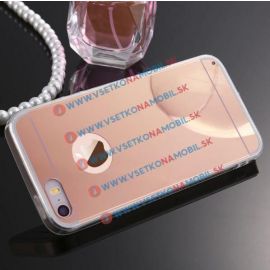 zadný kryt Kryty na mobil - Zrkadlový silikónový obal iPhone 4 / 4S ružový