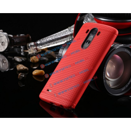 LG - Tvrdený gumený obal pre LG G3 červený (red)