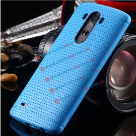 LG - Tvrdený gumený obal pre LG G3 tmavomodrý (navy blue)