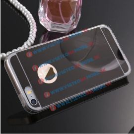 zadný kryt Kryty na mobil - Zrkadlový silikónový obal iPhone 4 / 4S čierny