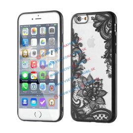 iPhone 6 / iPhone 6S - HENNA FLOWERS silikónový obal Apple iPhone 6 / 6S čierny