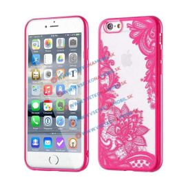 iPhone 6 / iPhone 6S - HENNA FLOWERS silikónový obal Apple iPhone 6 / 6S ružový