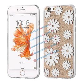 iPhone 6 / iPhone 6S - SHINY FLOWERS Ochranný obal Apple iPhone 6 / 6S zlatý