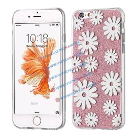iPhone 6 / iPhone 6S - SHINY FLOWERS Ochranný obal Apple iPhone 6 / 6S ružový