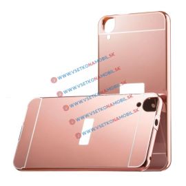 Kryty na mobil - Ochranný zrkadlový obal HTC Desire 820 ružový
