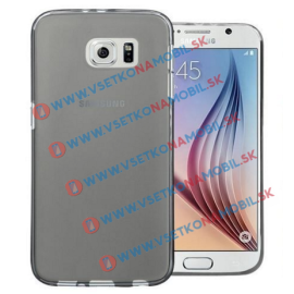 zadný kryt Kryty na mobil - Silikónový obal Samsung Galaxy S6 Edge strieborný