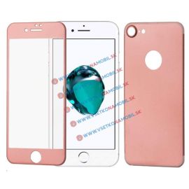 sklo / fólia Apple iPhone 7 / iPhone 8 - 3D ALU Temperované sklo (PREDNÉ + ZADNÉ) Apple iPhone 7 ružové