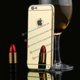 zadný kryt iPhone 6 / iPhone 6S - Zrkadlový silikónový obal iPhone 6 / 6S zlatý