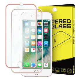 sklo / fólia Apple iPhone 7 / iPhone 8 - 3D METALLIC tvrdené sklo predné+zadné Apple iPhone 7 / iPhone 8 ružové