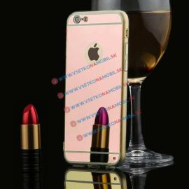 zadný kryt iPhone 6 / iPhone 6S - Zrkadlový silikónový obal iPhone 6 / 6S ružový