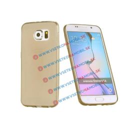 zadný kryt Kryty na mobil - Silikónový obal Samsung Galaxy S6 zlatý