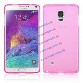 zadný kryt Kryty na mobil - Silikónový obal Samsung Galaxy Note 4 ružový