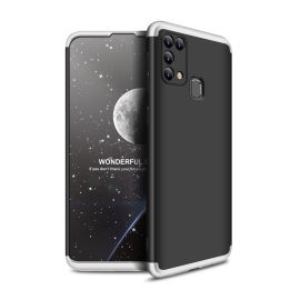 obojstranný kryt, zadný kryt Samsung Galaxy M31 - 360° Ochranný kryt Samsung Galaxy M31 čierny-strieborný