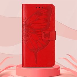 peňaženkové / vyklápacie puzdro Infinix Zero X Pro - ART BUTTERFLY Peňaženkový kryt Infinix Zero X Pro červený