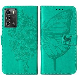 peňaženkové / vyklápacie puzdro ZTE Blade A72 - ART BUTTERFLY Peňaženkový kryt ZTE Blade A72 (nevhodné pre verziu A7040) zelený